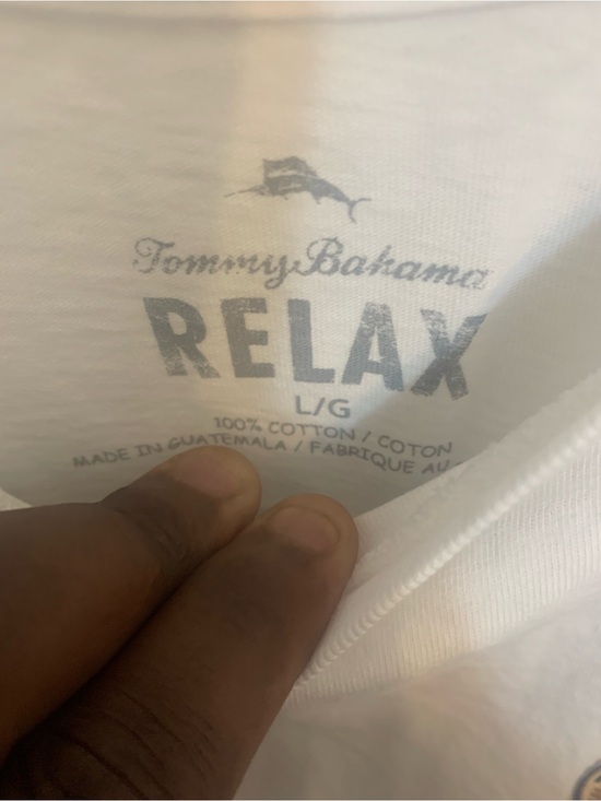 Tommy Bahama Other - Tommy Bahama White Tee with Blue and Gold Crest